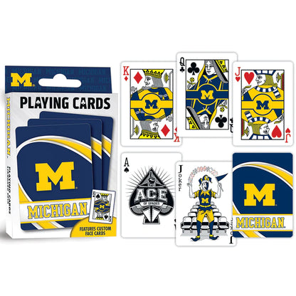 Michigan Wolverines Playing Cards - 54 Card Deck by Masterpieces