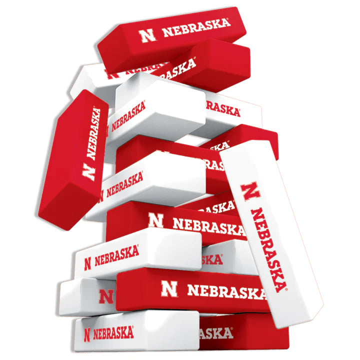 Nebraska Cornhuskers Wood Tumble Tower Game by Masterpieces