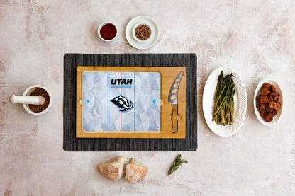 Utah Mammoth - Icon Glass Top Cutting Board & Knife Set by Picnic Time
