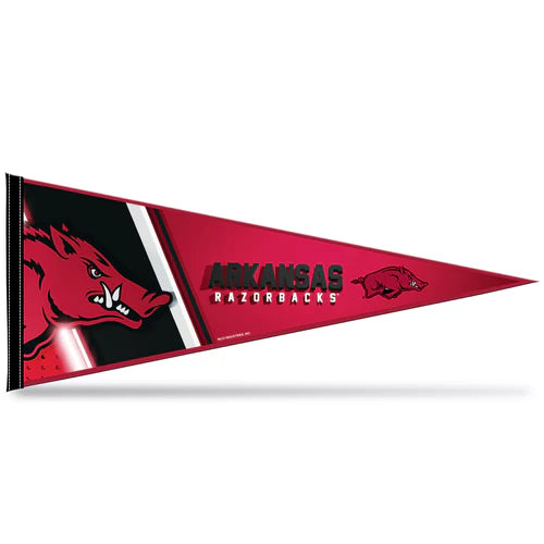 Arkansas Razorbacks 12" x 30" Soft Felt Pennant with team graphics and colors. Officially licensed. Perfect for display.
