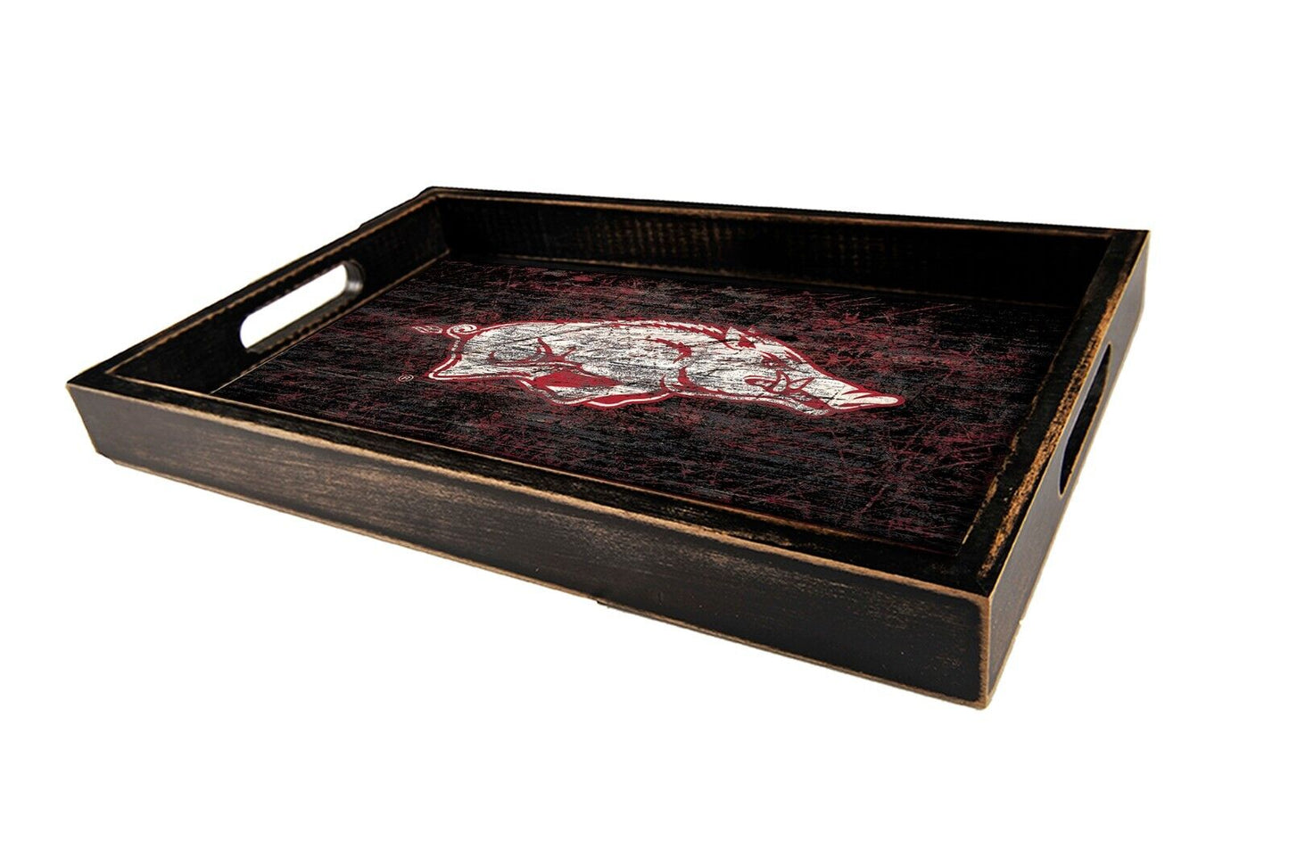 Arkansas Razorbacks 9" x 15" Team Distressed Logo Serving Tray by Fan Creations