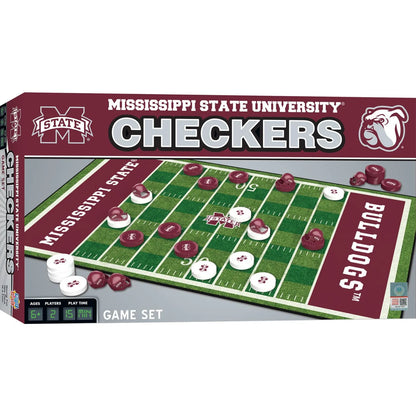 Mississippi State Bulldogs Checkers Board Game by Masterpieces