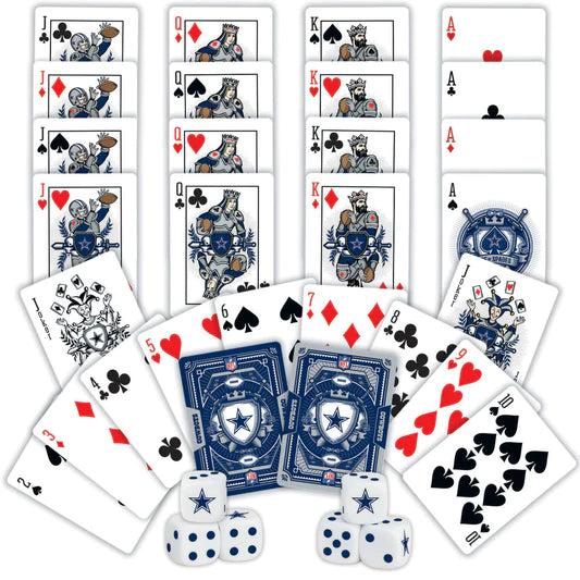 Dallas Cowboys - 2-Pack Playing Cards & Dice Set by Masterpieces