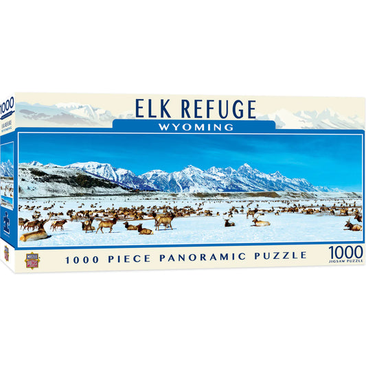 Elk Refuge 1000 Piece Panoramic Jigsaw Puzzle by Masterpieces