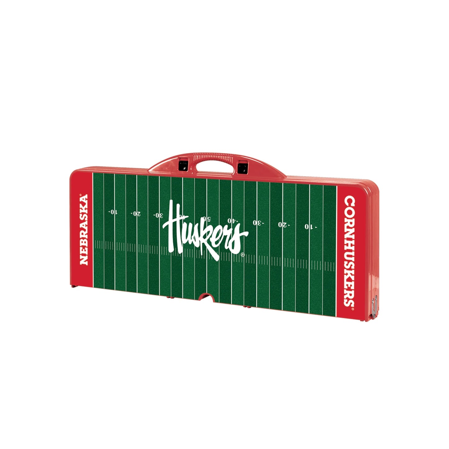 Nebraska Cornhuskers Field Design Portable Camping / Picnic / Tailgating Folding Table with Seats by Picnic Time