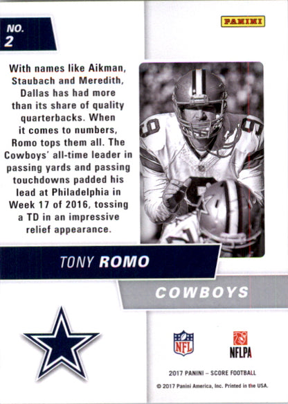 2017 Score Signal Callers #2 Tony Romo - Football Card {NM-MT}