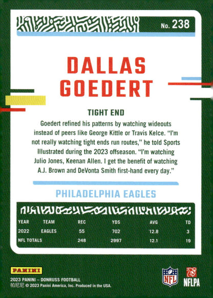 2023 Donruss #238 Dallas Goedert - Philadelphia Eagles Football Card {NM-MT}