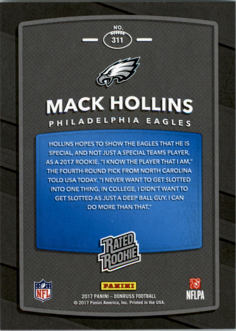 2017 Donruss #311 Mack Hollins RR RC - Football Card {NM-MT}