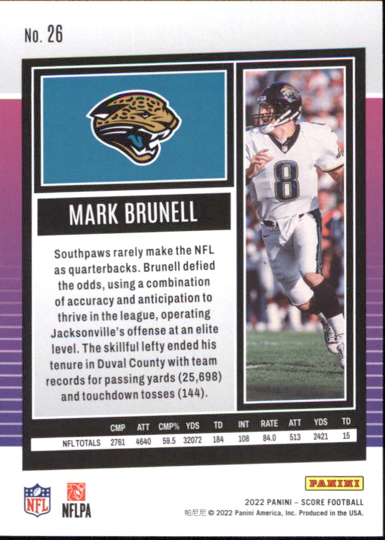 2022 Score #26 Mark Brunell - Football Card {NM-MT}