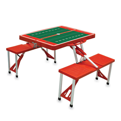 Louisville Cardinals Field Design Portable Camping / Picnic / Tailgating Folding Table with Seats by Picnic Time