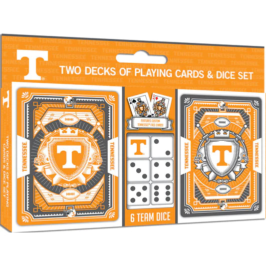 Tennessee Volunteers - 2-Pack Playing Cards & Dice Set by Masterpieces
