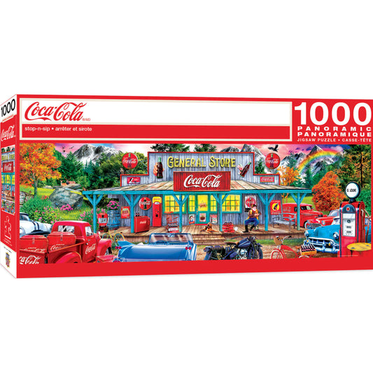 Coca-Cola - Stop-n-Sip 1000 Piece Panoramic Jigsaw Puzzle by Masterpieces