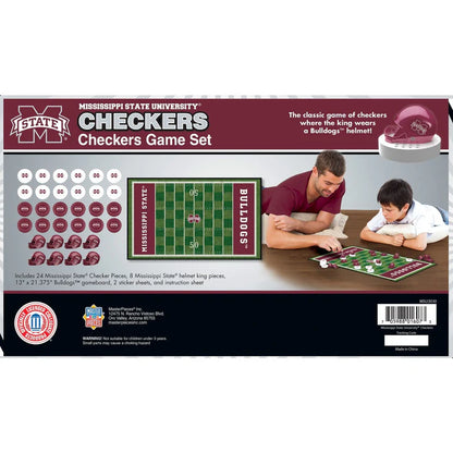 Mississippi State Bulldogs Checkers Board Game by Masterpieces