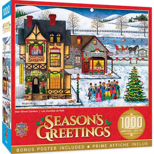 Christmas - Main Street Carolers 1000 Piece Jigsaw Puzzle By Masterpieces