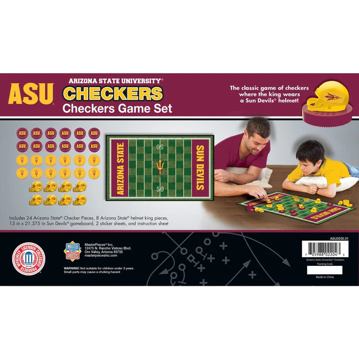 Arizona State Sun Devils Checkers Board Game by Masterpieces