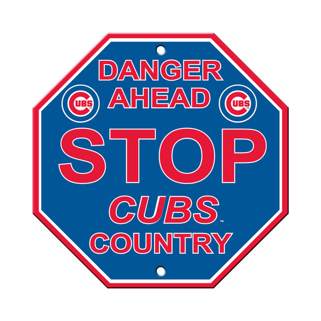 Show your Cubs pride with this 12" x 12" stop sign. Officially licensed MLB product with team colors and graphics. Made by Fremont Die.