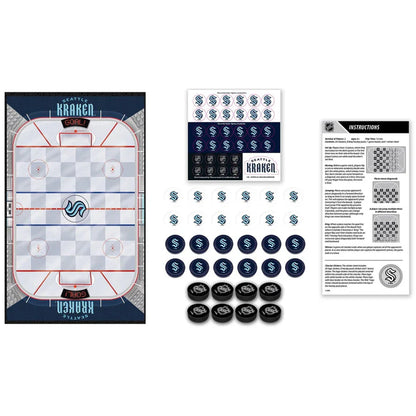 Seattle Kraken Checkers Board Game by Masterpieces