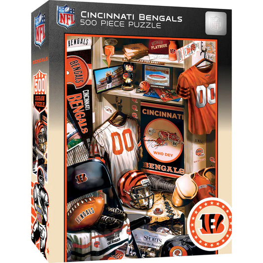 Cincinnati Bengals - Locker Room 500 Piece Jigsaw Puzzle by Masterpieces