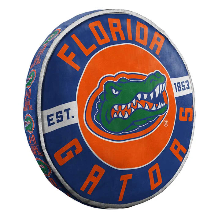 Soft Florida Gators Cloud Pillow, 15 inches round with eye-catching team logos and colors for any fan's space