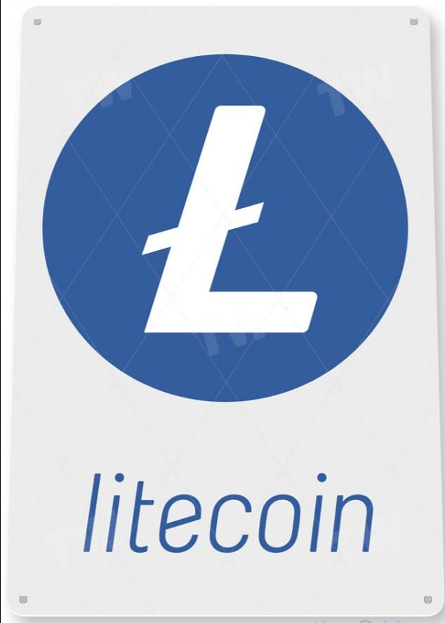 Litecoin Crypto Metal Tin Sign - D141