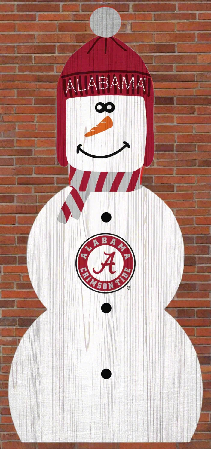 Alabama Crimson Tide 31" Distressed Snowman Leaner by Fan Creations