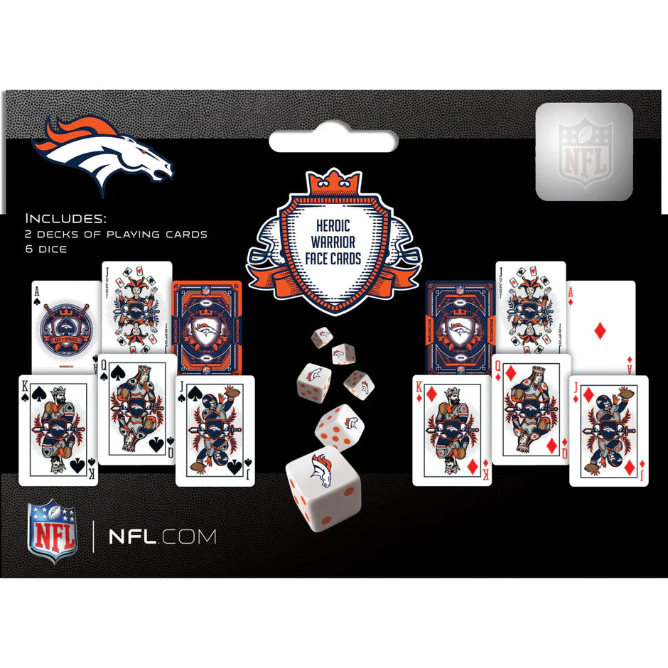 Denver Broncos - 2-Pack Playing Cards & Dice Set by Masterpieces