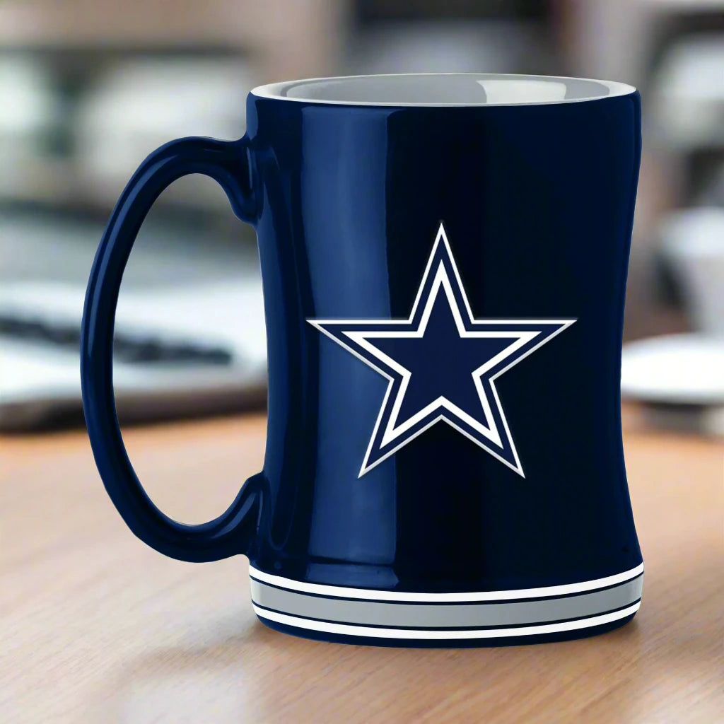 Dallas Cowboys 14oz Relief Coffee Mug by Logo Brands