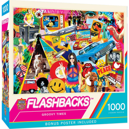 Flashbacks - Groovy Times 1000 Piece Jigsaw Puzzle by Masterpieces