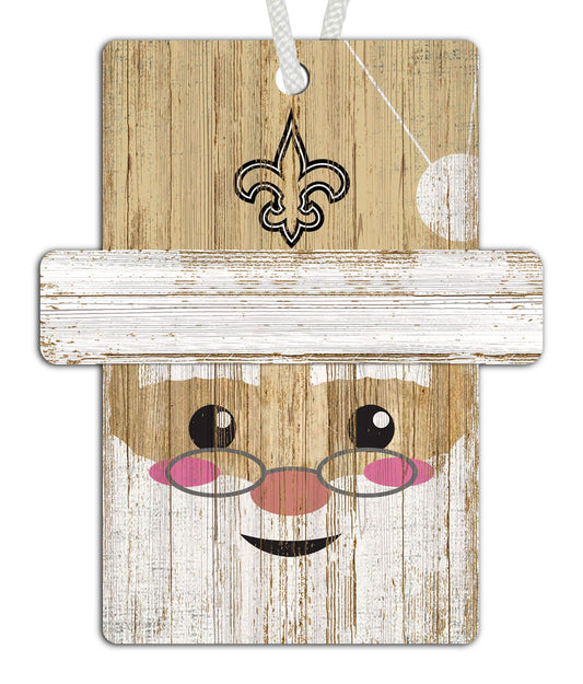 New Orleans Saints Santa Ornament by Fan Creations