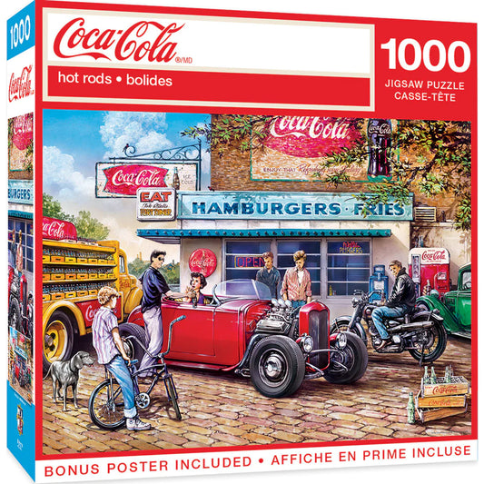 Coca-Cola - Hot Rods 1000 Piece Jigsaw Puzzle by Masterpieces