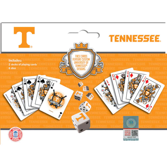 Tennessee Volunteers - 2-Pack Playing Cards & Dice Set by Masterpieces