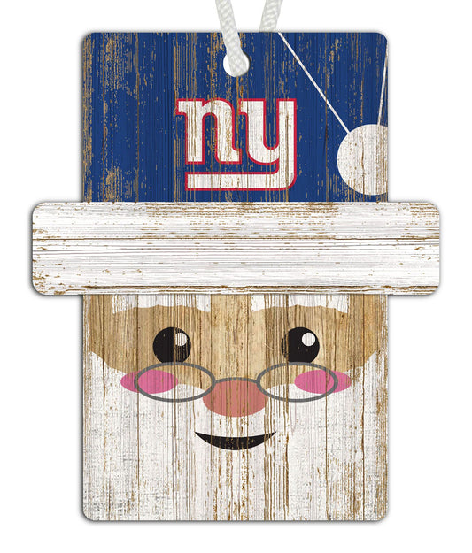 New York Giants Santa Ornament by Fan Creations