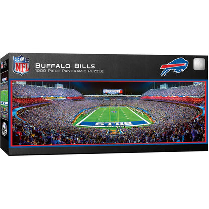 Buffalo Bills Panoramic Jigsaw Puzzle, end view, 1000 pieces, brand new, 13" x 39", officially licensed by the NFL.