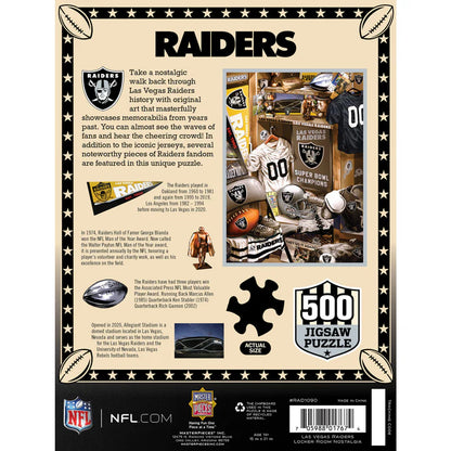 Las Vegas Raiders - Locker Room 500 Piece Jigsaw Puzzle by Masterpieces