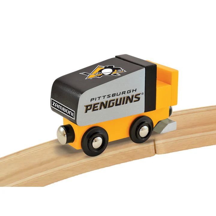 Pittsburgh Penguins Wooden Toy Zamboni Train Engine by Masterpieces