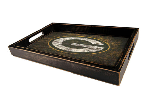 Green Bay Packers Distressed Logo Serving Tray by Fan Creations