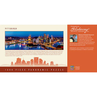 Pittsburgh 1000 Piece Panoramic Jigsaw Puzzle by Masterpieces