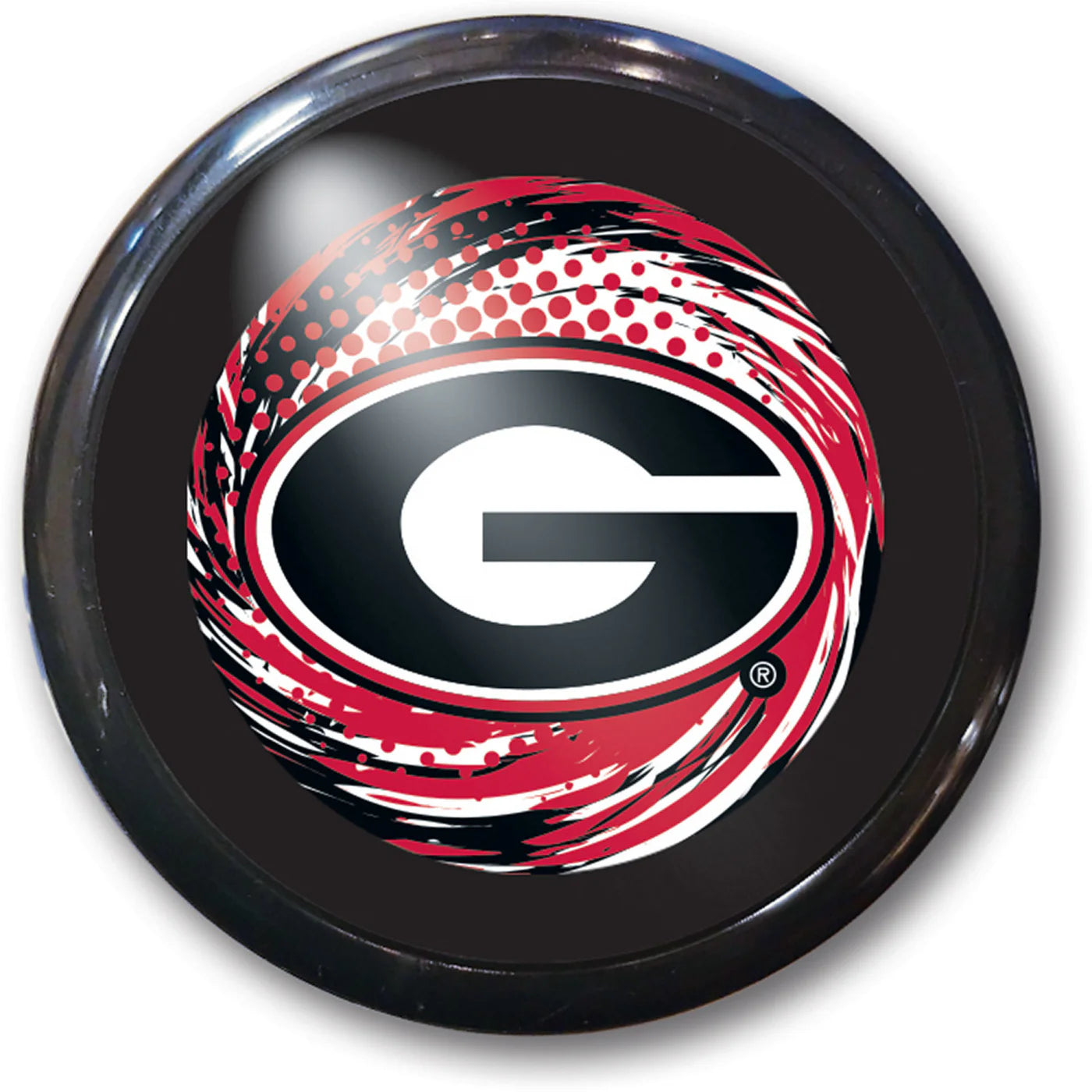 Georgia Bulldogs NCAA Yo-Yo: 5" x 3" x 2", team design on both sides, beginner level, official NCAA, by Duncan / Masterpieces.