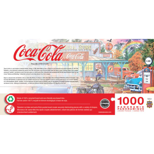 Coca-Cola - Stop-n-Sip 1000 Piece Panoramic Jigsaw Puzzle by Masterpieces