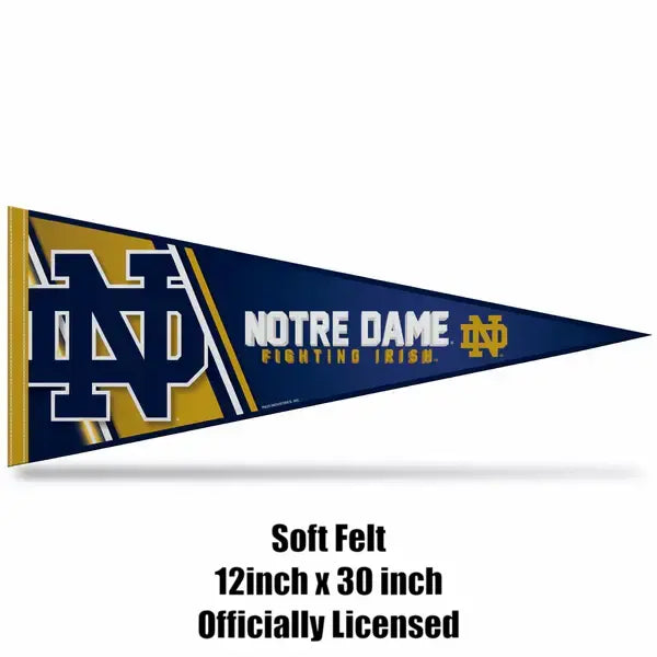Notre Dame Fighting Irish NCAA felt pennant with specifications