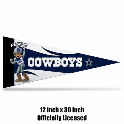 Dallas Cowboys mascot NFL felt pennant with specifications