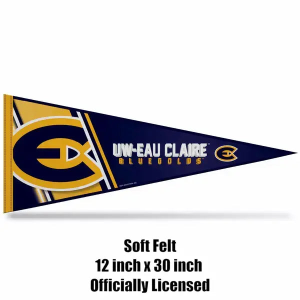 Wisconsin-Eau Claire Blugolds NCAA  felt pennant with specifications 