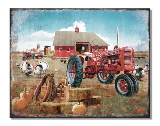 Farmall - Harvest 16" x 12.5" Metal Tin Sign - 2827