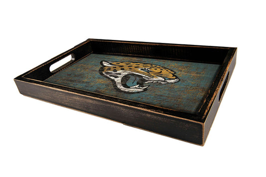 Jacksonville Jaguars Distressed Logo Serving Tray by Fan Creations
