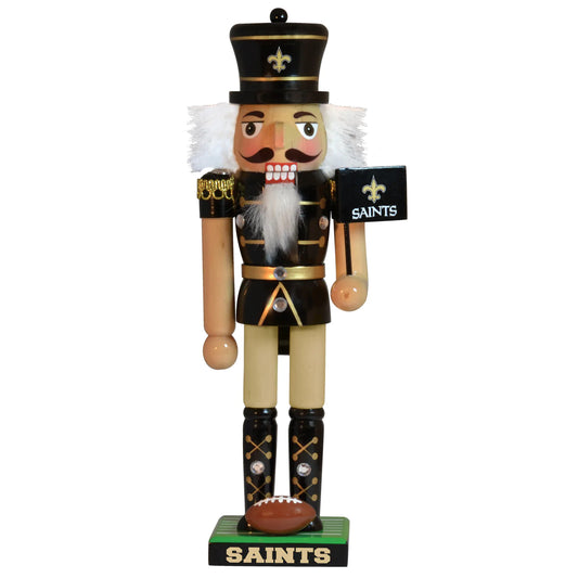 New Orleans Saints Collectible 12" Wooden Nutcracker by Masterpieces