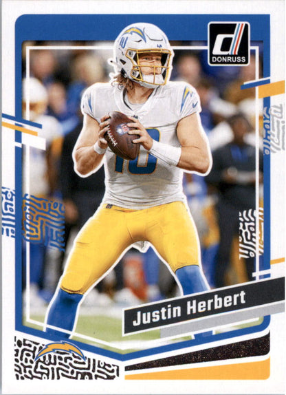 2023 Donruss #158 Justin Herbert - Los Angeles Chargers Football Card {NM-MT}