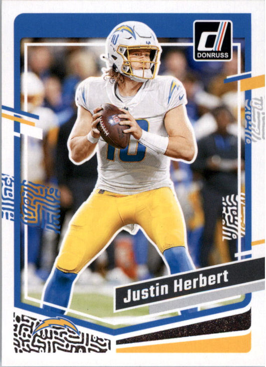 2023 Donruss #158 Justin Herbert - Los Angeles Chargers Football Card {NM-MT}