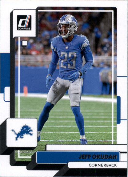 2022 Donruss #92 Jeff Okudah - Detroit Lions Football Card {NM-MT}