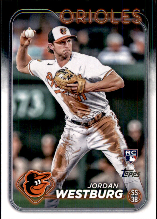 2024 Topps Series One Jordan Westburg Rookie Card #66 in NM-MT condition. A must-have for collectors of MLB's rising SS/3B star!