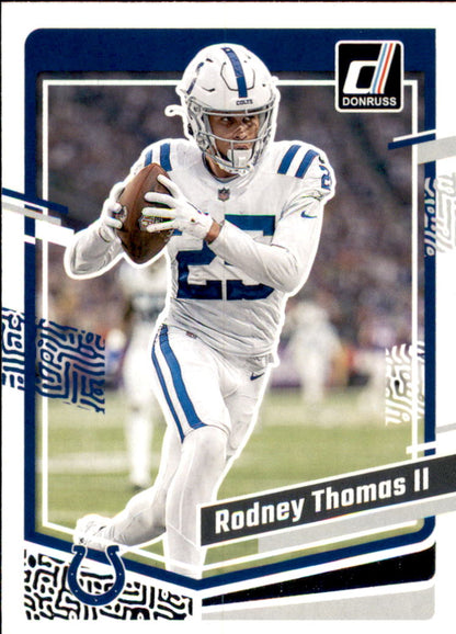 Football card featuring Rodney Thomas II. 
